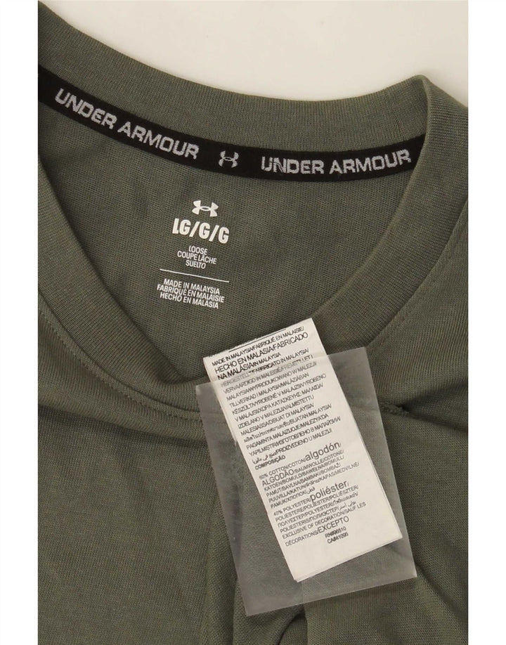 Under Armour T-Shirt Homme Haut Large Kaki Coton