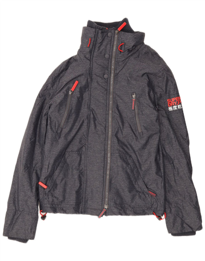 Superdry Veste coupe-vent Windtrekker pour femme UK 10 Small Bleu marine Nylon