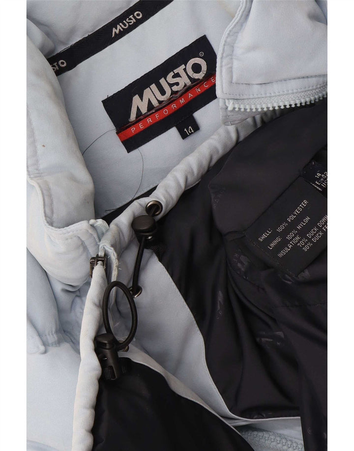 Musto Gilet rembourré pour femme UK 14 Large Bleu Polyester