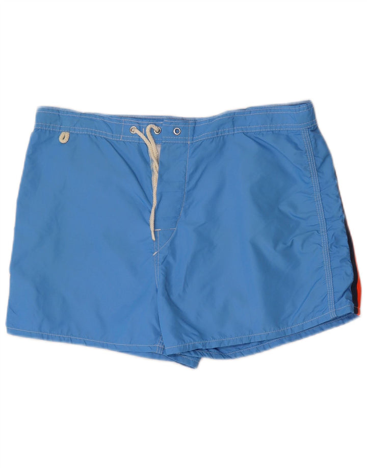 Sundek Short de bain homme en nylon color block bleu moyen