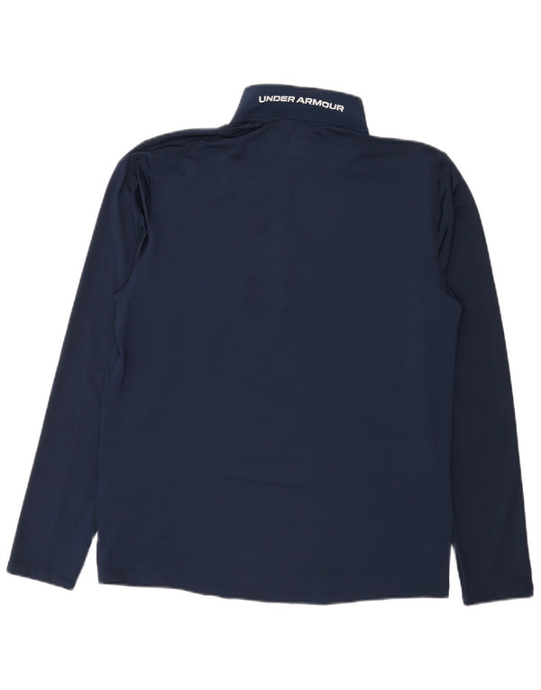 Under Armour Haut de Survêtement Graphic Zip Neck Pullover Homme Bleu Marine Moyen