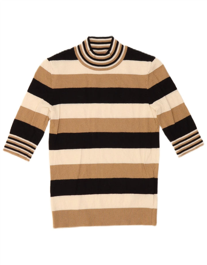 Hugo Boss Pull à col roulé pour femme UK 10 Small Multicolore