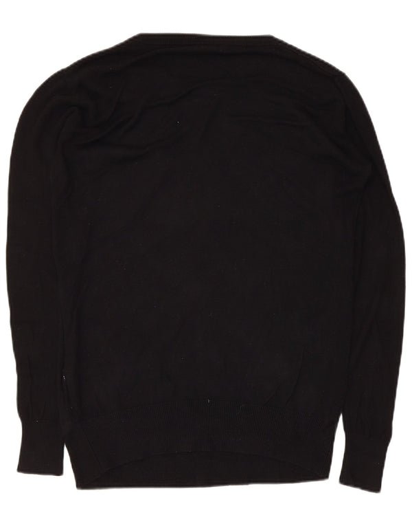 Guess Pull graphique surdimensionné à col rond pour femme UK 6 XS Noir
