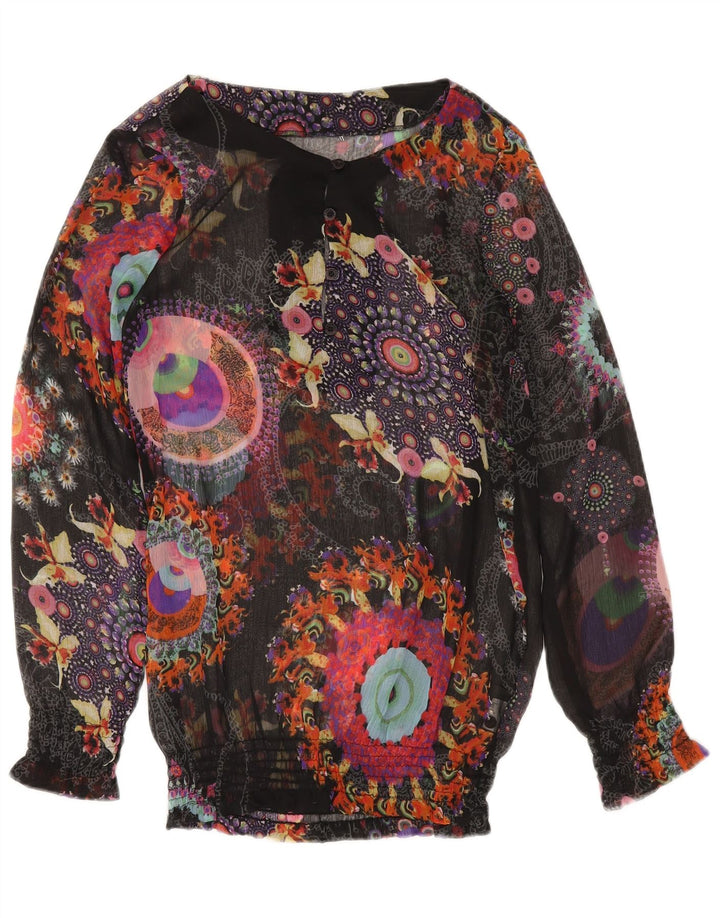 Desigual Chemisier transparent pour femme UK 42 Medium Multicolore Floral