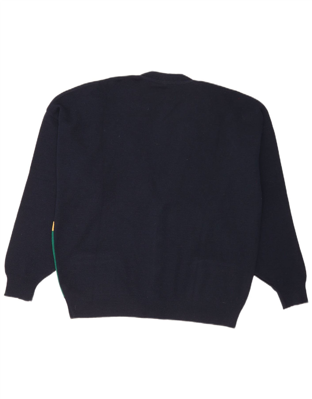 White Sails Pull Cardigan Homme XL Bleu Marine Colorblock Laine