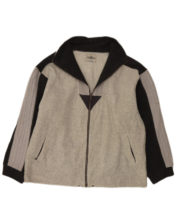 Greenstone Park Veste polaire tricotée pour homme UK 44 2XL Gris Colourblock