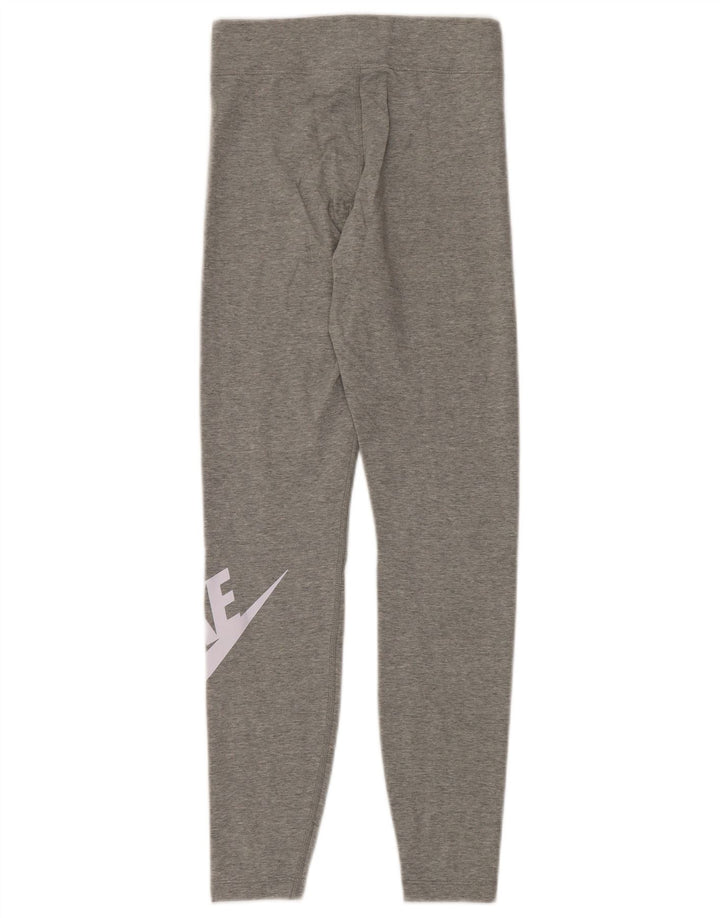 NIKE Leggings graphiques pour femmes UK 10 petit coton gris