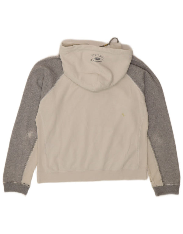 Champion Pull à capuche Heritage Graphic pour femme UK 10 Small Blanc