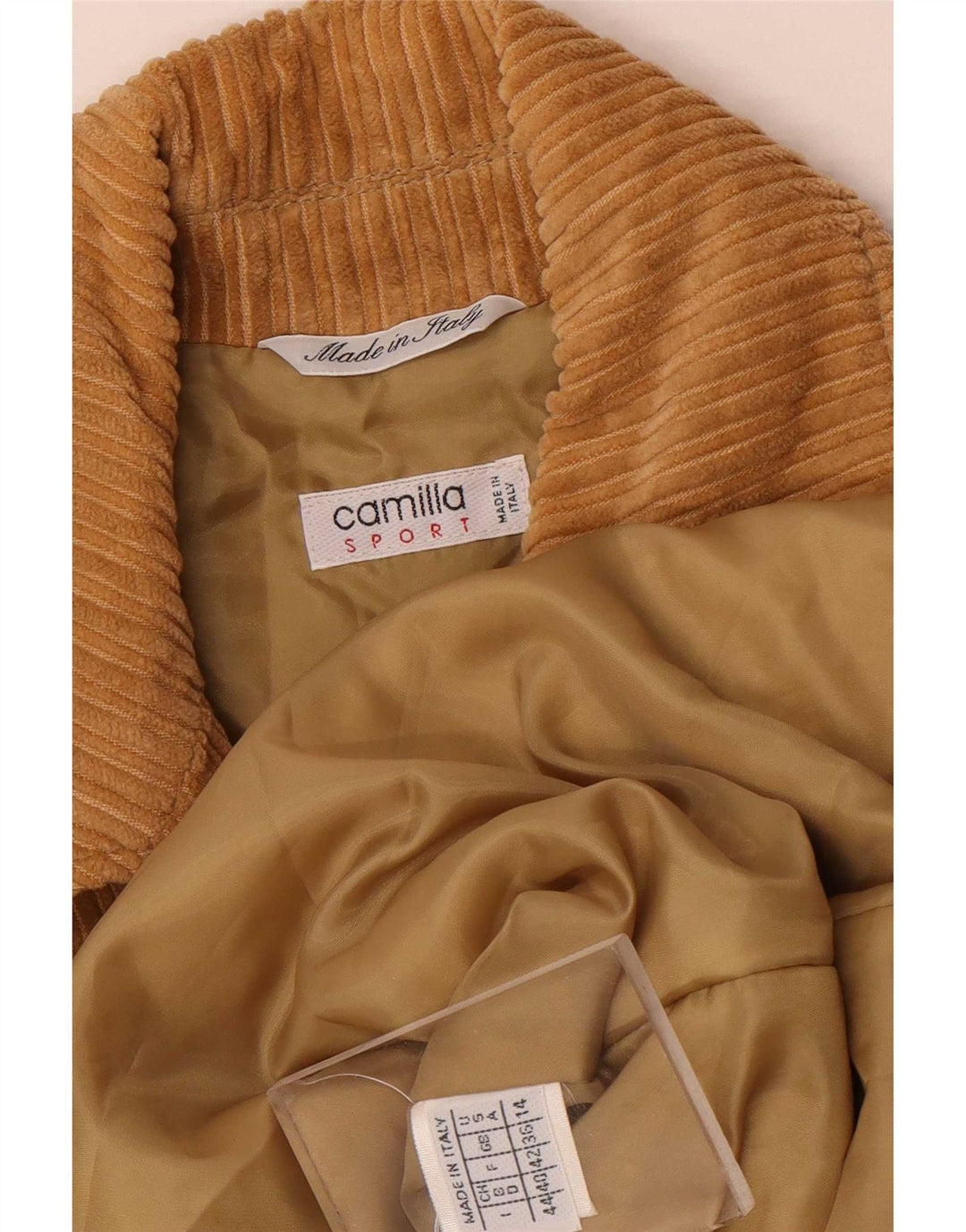 Camilla Veste Double Boutonnage En Velours Côtelé Femme IT 44 Coton Beige Moyen