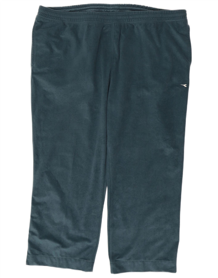 Diadora Pantalon de survêtement en velours pour homme 2XL Vert Polyester