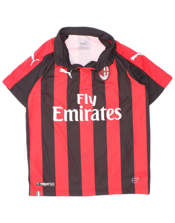 Puma Polo graphique AC Milan pour garçon 9-10 ans Rouge Rayé Polyester