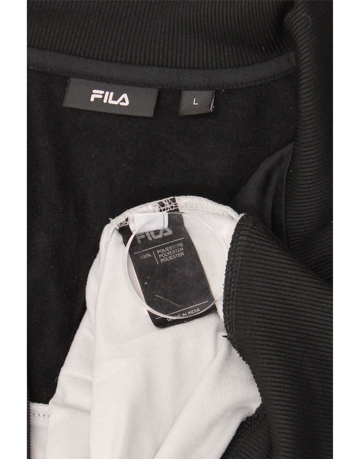 FILA Veste de survêtement pour homme Large Blanc Colorblock Polyester