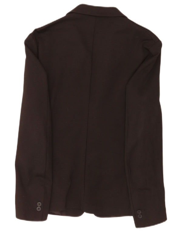 Zara Veste Blazer 2 Boutons Homme UK 36 Petit Noir Viscose Classique