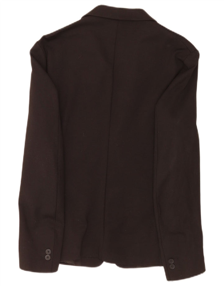 Zara Veste Blazer 2 Boutons Homme UK 36 Petit Noir Viscose Classique