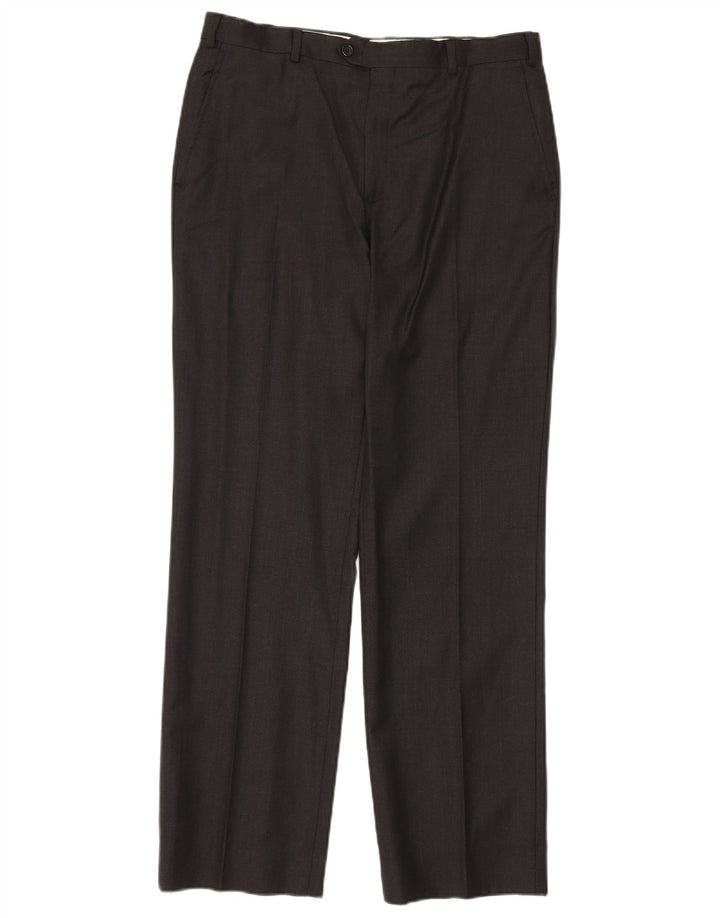 AQUASCUTUM Costume 2 pièces 2 boutons pour homme UK 40 Large W34 L32 Laine Grise