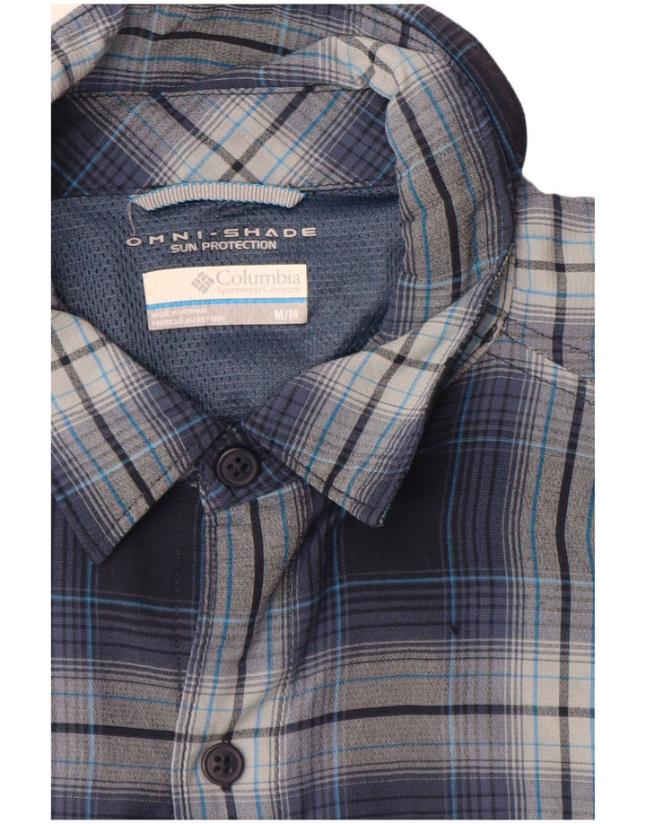 Columbia Chemise Omni-Shade Homme Bleu Marine Moyen à Carreaux