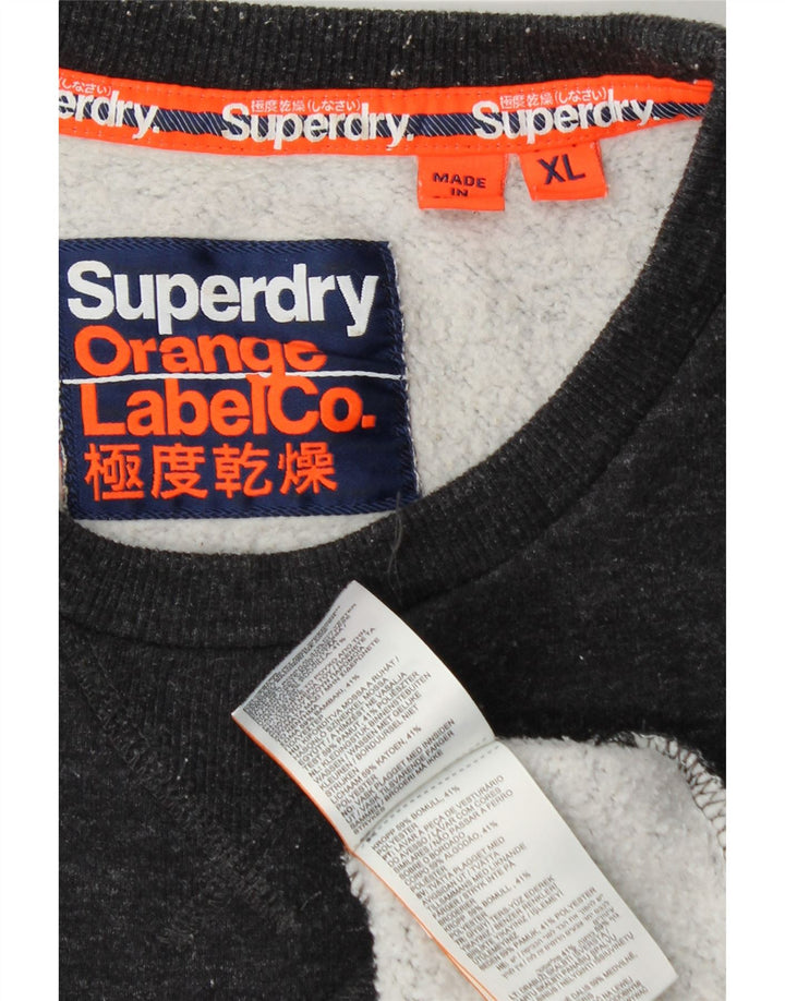 SUPERDRY Sweat-Shirt Homme XL Bleu Marine Coton