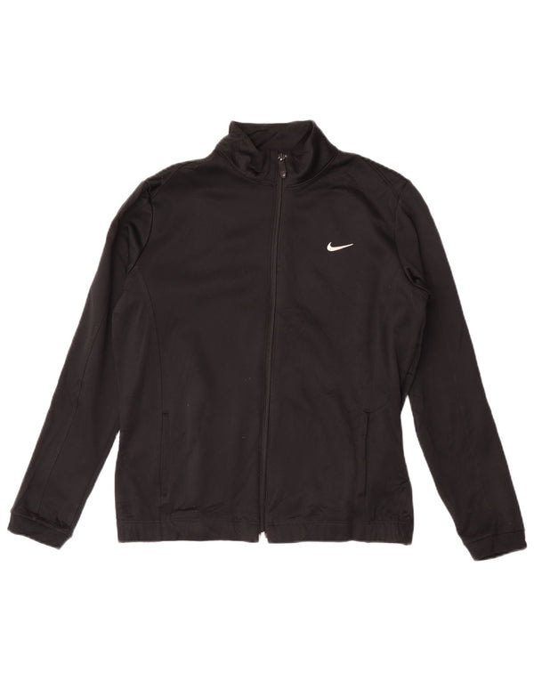 Veste de survêtement Nike Therma-Fit pour femme UK 14 Noir moyen Polyester