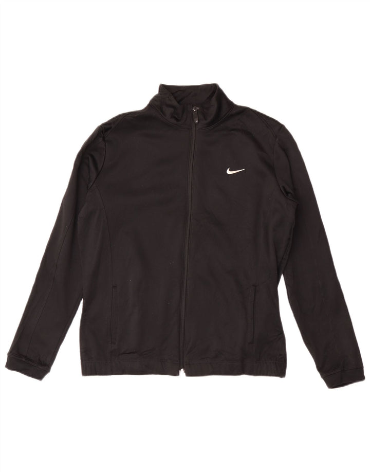 Veste de survêtement Nike Therma-Fit pour femme UK 14 Noir moyen Polyester