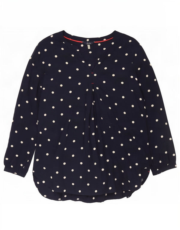 Joules Chemisier à manches 3/4 pour femme UK 14 Large Bleu marine à pois en viscose