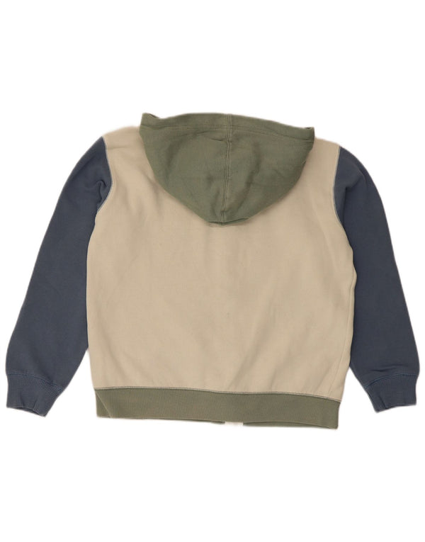 Benetton Pull à capuche zippé pour garçon 11-12 ans 2XL Multicolore Colourblock
