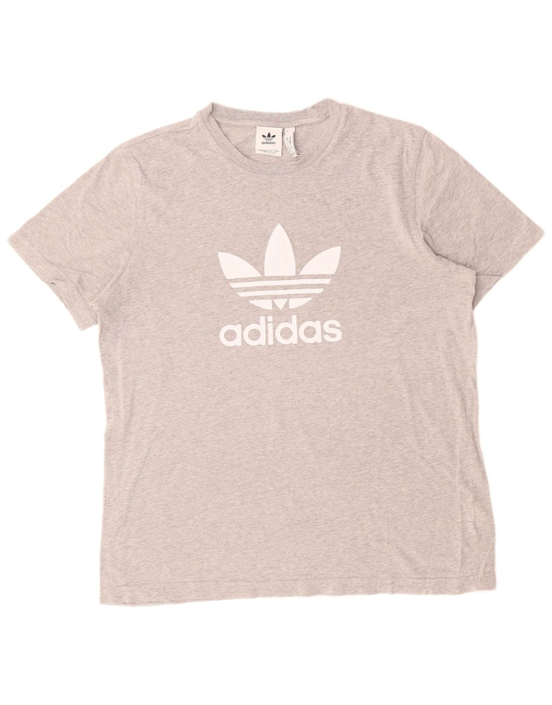 ADIDAS T-Shirt Graphique Homme Gris Moyen Coton