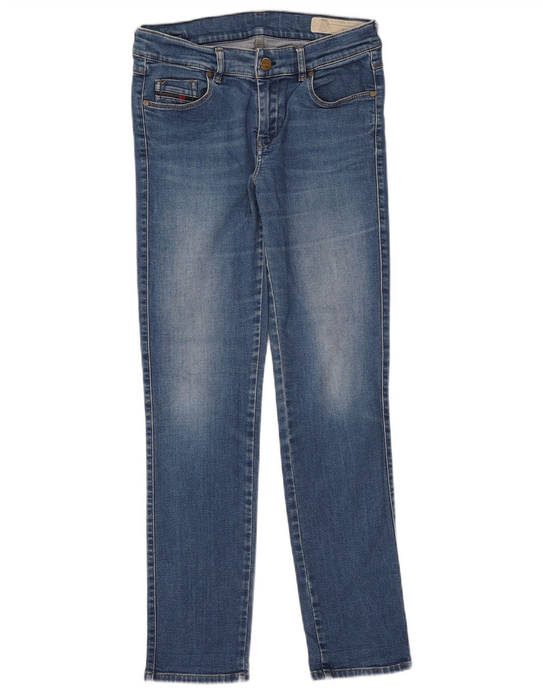 Diesel Femme Sandy Regular Slim Jean Droit W28 L29 Bleu Coton