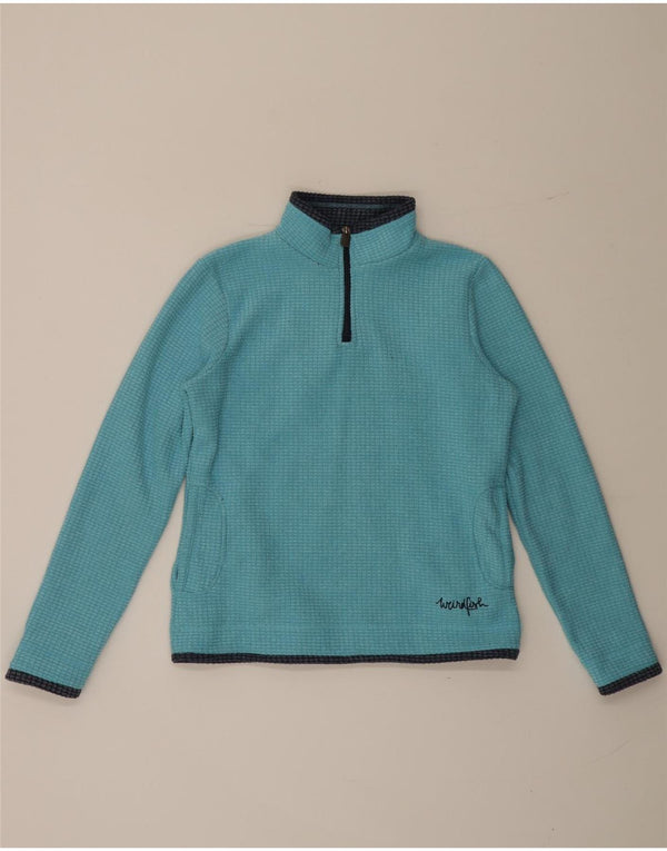 Weird Fish Pull polaire à col zippé pour femme UK 12 Bleu moyen Polyester