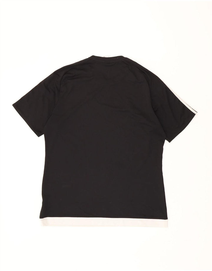 ADIDAS T-shirt Climalite pour hommes, grand noir, polyester color block