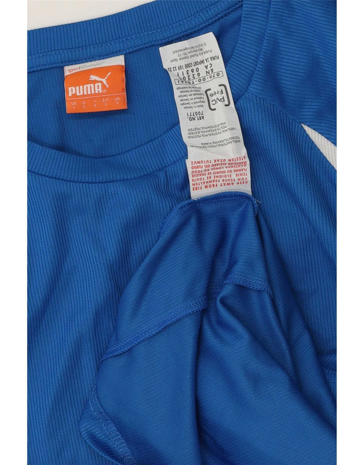 Puma Haut à manches longues pour homme en polyester à rayures bleues Large