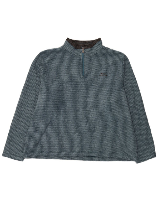 Weird Fish Sweat-shirt à col zippé pour homme Bleu 5XL