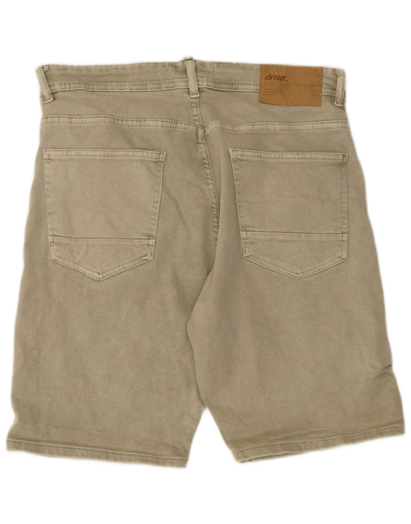 Zara Short en jean pour homme EU 46 XL W36 Kaki Coton