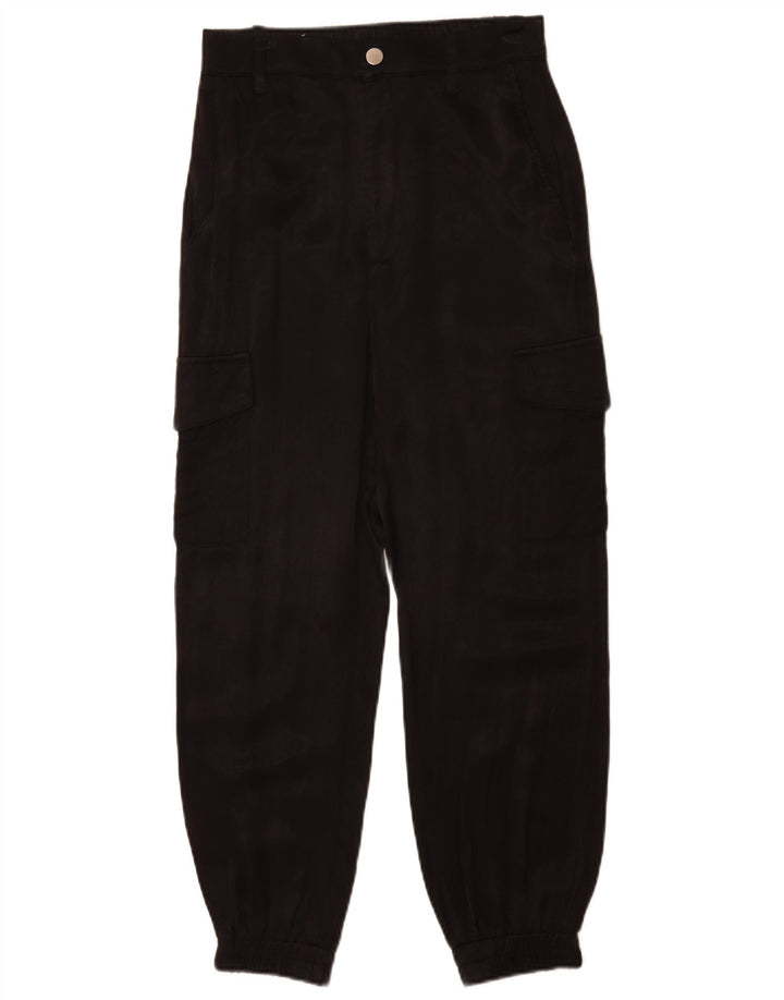 Zara Pantalon Cargo Joggers Femme Petit W26 L28 Noir