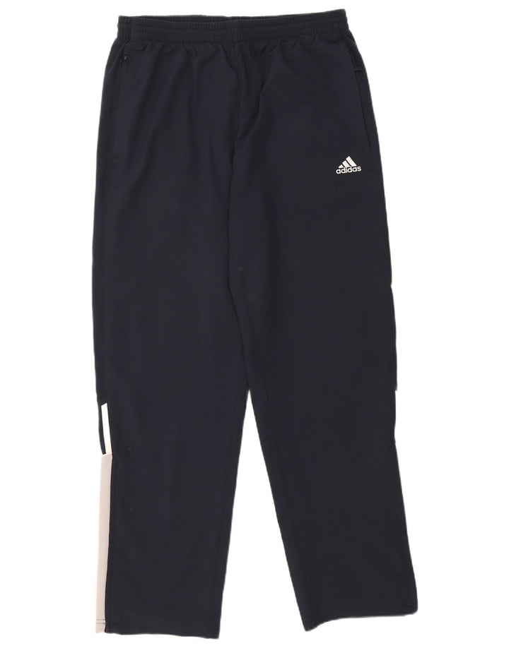 Adidas Pantalon de survêtement pour homme Large Bleu Marine Colorblock Polyester