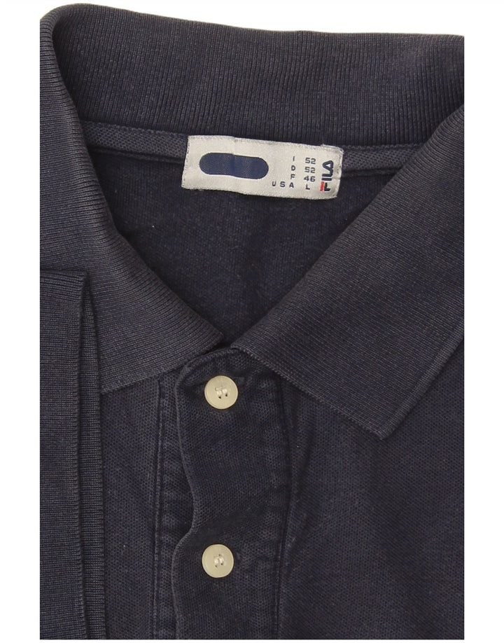 FILA Polo Homme IT 52 Large Bleu Marine Coton