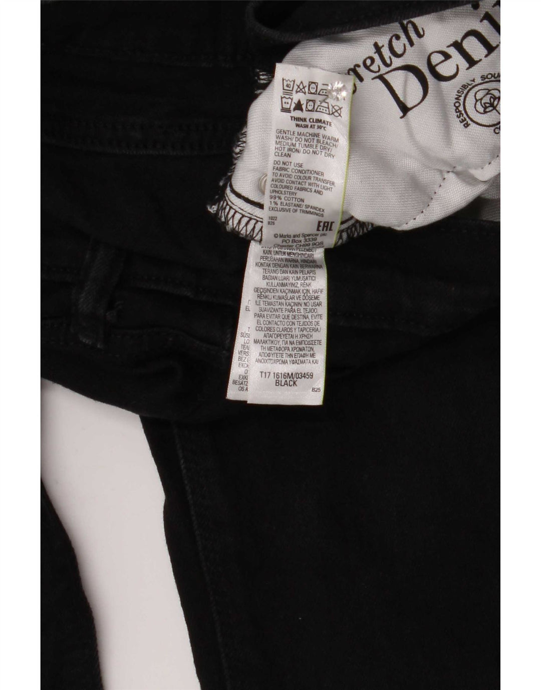 Marks & Spencer Jean droit homme W32 L33 coton noir