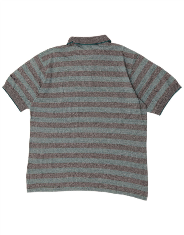 Sergio Tacchini Polo Homme Grand Bleu Rayé Coton