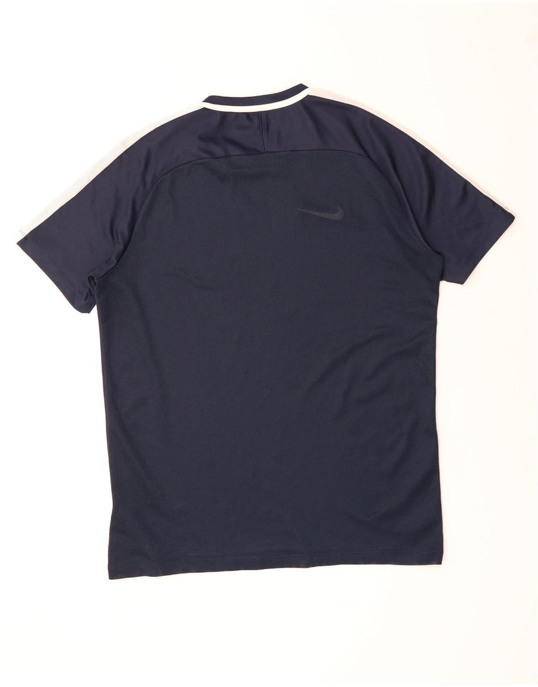 NIKE Hommes Dri Fit T-Shirt Haut Large Bleu Marine Colorblock Polyester