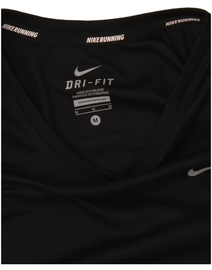 Nike Haut Dri Fit à manches longues pour femme UK 14 Noir moyen