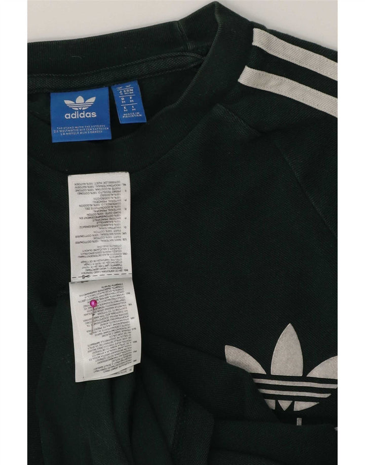Adidas Haut à manches longues pour homme en coton vert moyen