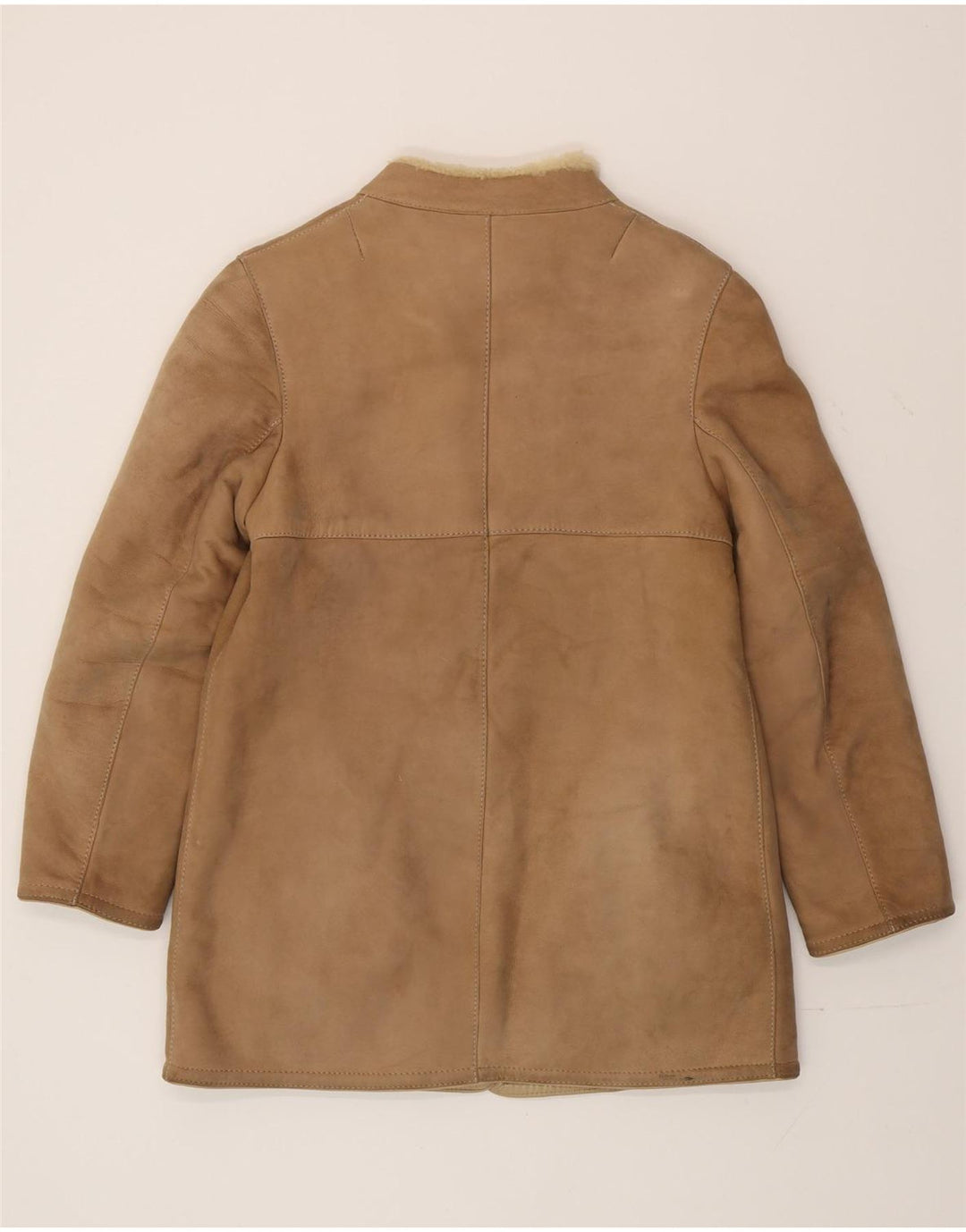manteau en peau de mouton femme vintage IT 44 peau de mouton beige moyen