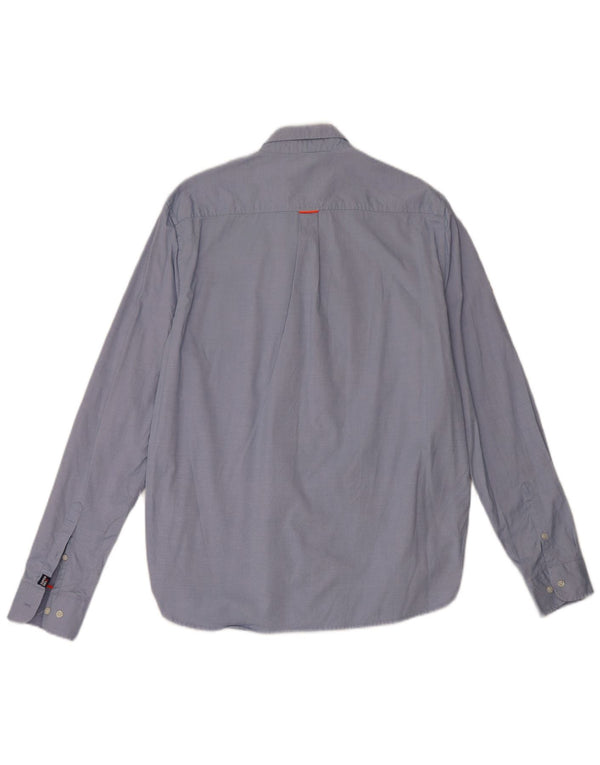 Superdry Chemise Regular Fit En Coton À Rayures Bleues Larges Homme