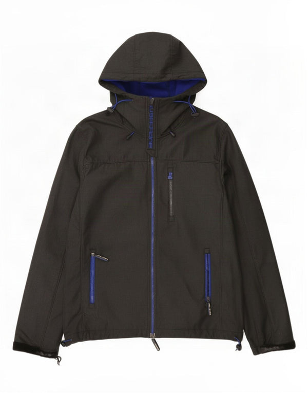 Superdry Veste coupe-vent à capuche Windcheater Graphic pour homme UK 42 XL Gris