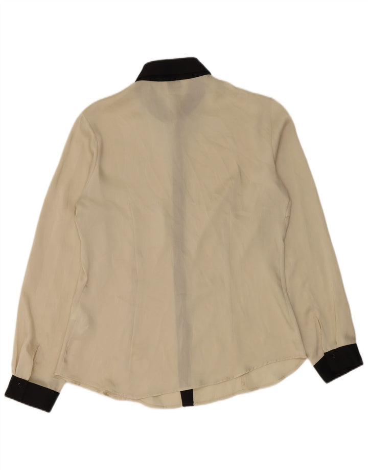 Chemise femme vintage IT 46 Grand Beige Colourblock Polyester