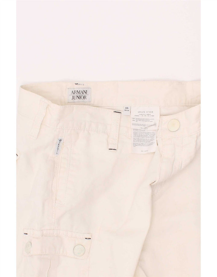 Armani Short Cargo Junior Garçon 7-8 Ans W24 Blanc Coton