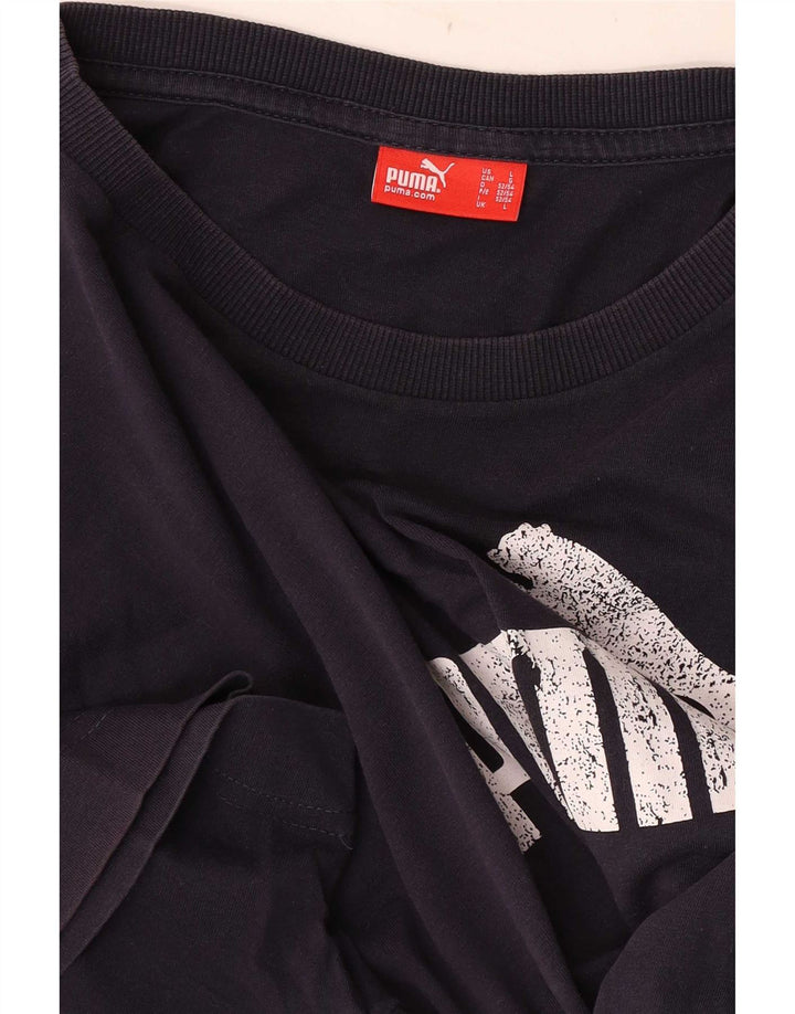Puma T-shirt graphique pour homme, grand, bleu marine