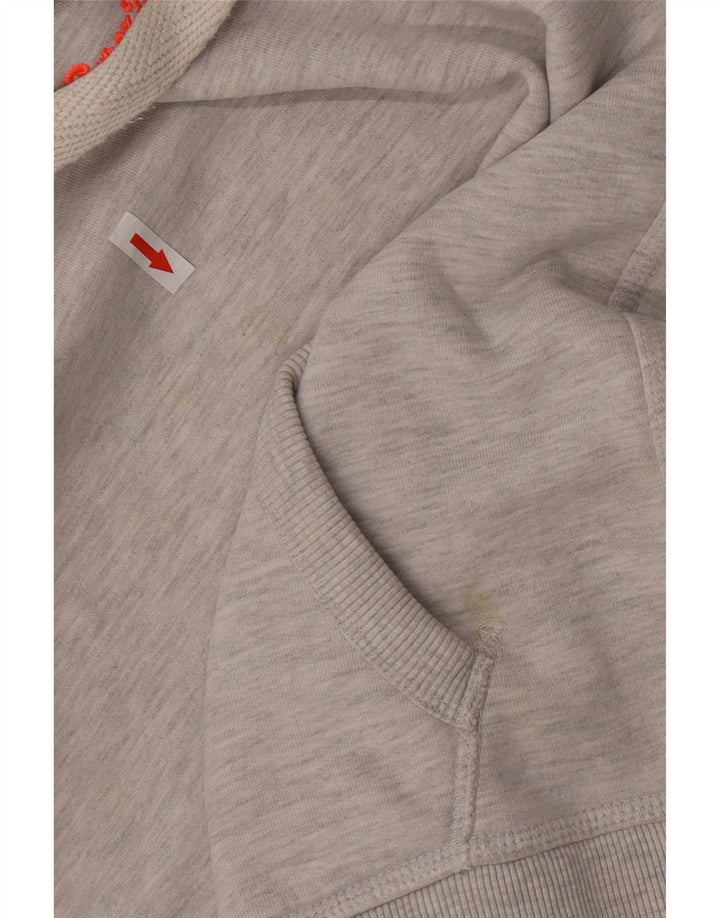 Superdry Pull à capuche pour femme UK 14 Gris moyen Coton