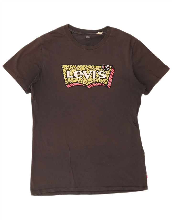 Levi's Tee-Shirt Graphique Homme Gris Moyen Coton