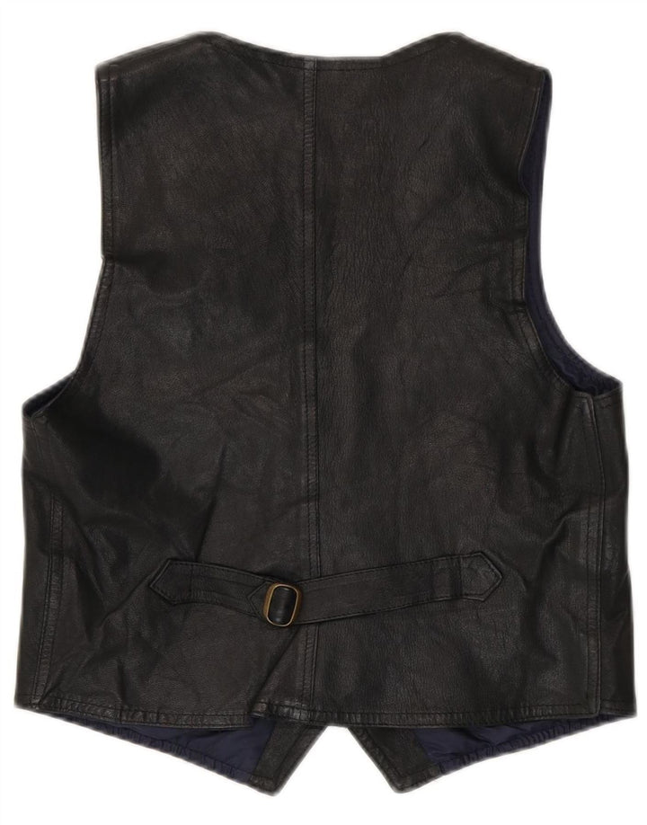 gilet en cuir homme vintage cuir noir moyen