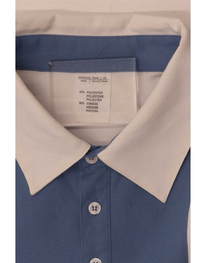 Chemise pull graphique vintage pour homme UK 54/56 5XL Bleu Colourblock